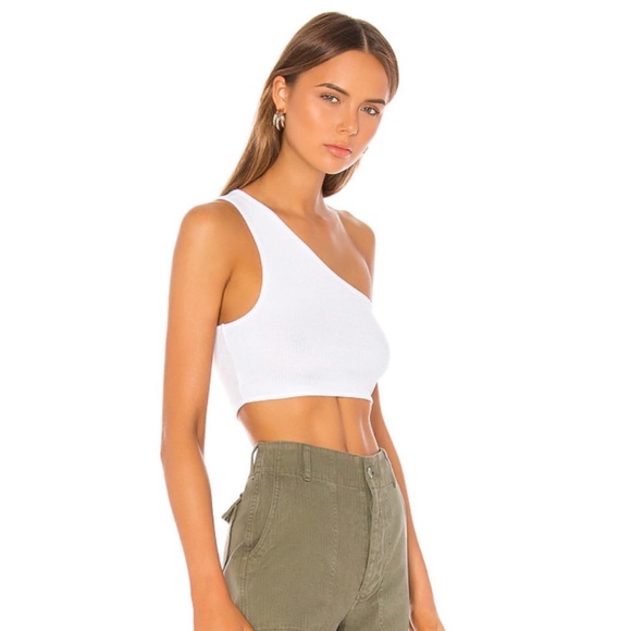 Superdown Ellie One Shoulder Top in White - Picture 11 of 13